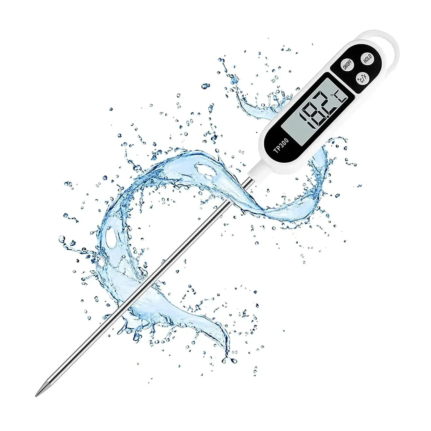 Home Cooking Reading - Lebensmittelthermometer aus Edelstahl, Stiftsonde, sofort ablesbares