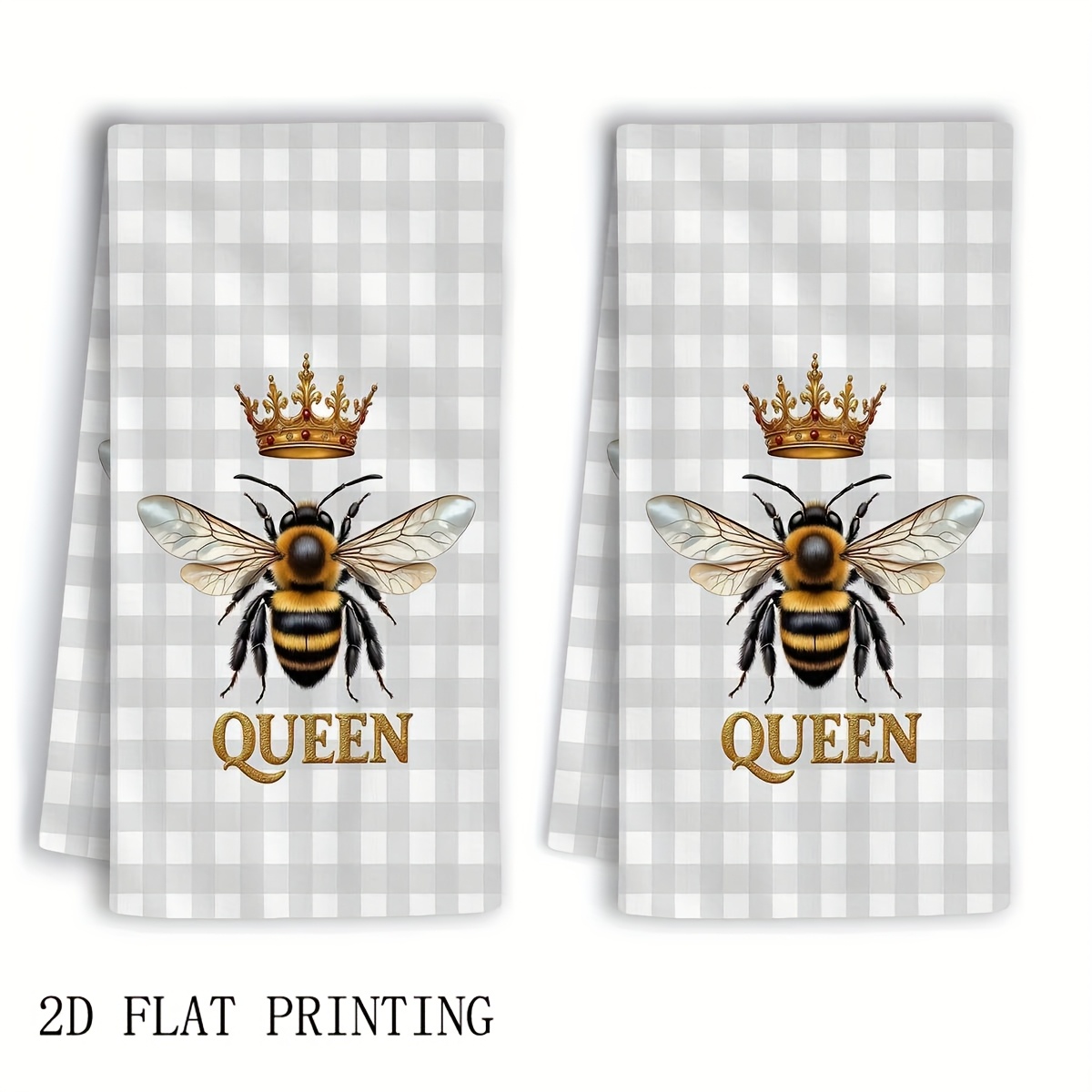 2 Stück, karierte Queen Bee Kü – Home Cooking Queen Bewertung und Preis