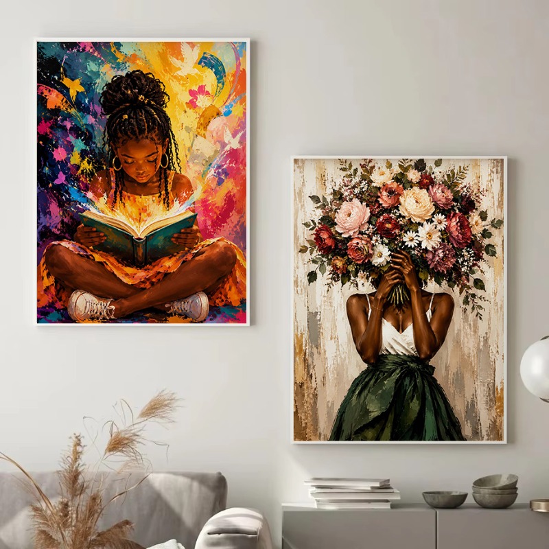 Buntes Afro-Pop-Art-Poster: Sc – Home Cooking Reading Bewertung und Preis