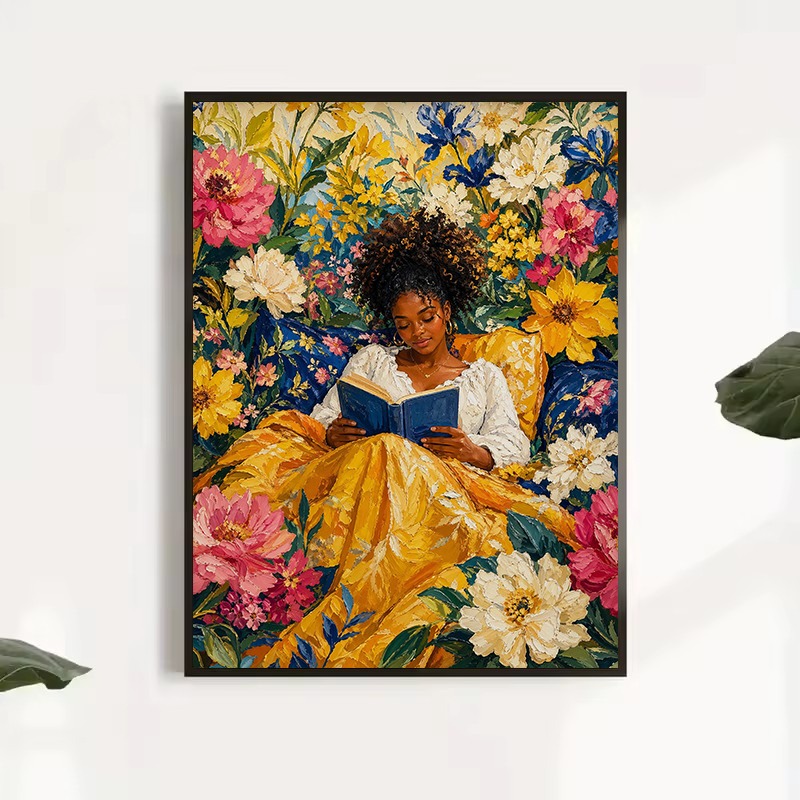 Buntes Afro-Pop-Art-Poster: Sc – Home Cooking Reading Bewertung und Preis